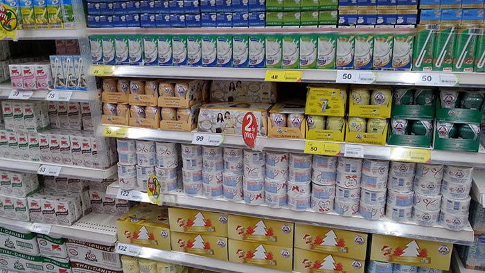 Einkaufen in Thailand - Milch Einkaufen in Thailand - Milch